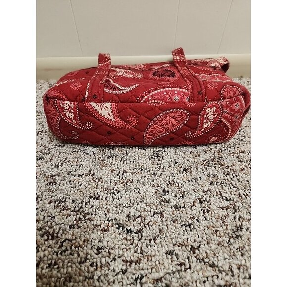 Vera Bradley Nantucket Red  Quilted Bag Zip TopShoulder Bag/Tote Retired Cotton - Picture 5 of 7